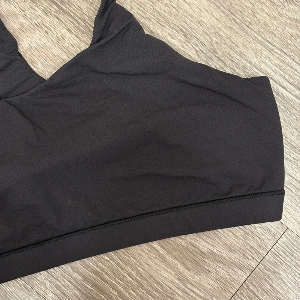 SKIMS Fits Everybody Scoop Bralette Onyx Black XL Adjustable Straps Pullover - Picture 6 of 10